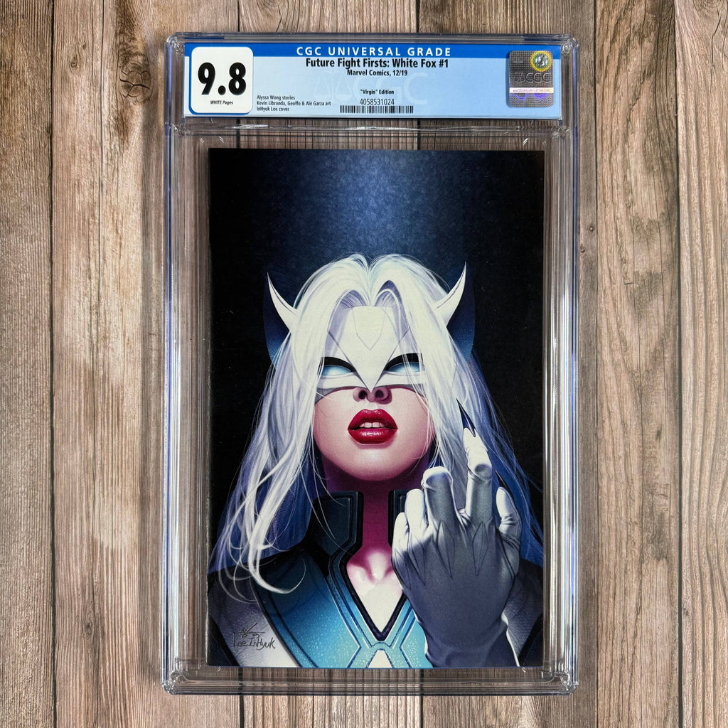 Bry's Comics *B0X3 Future Fight Firsts: White Fox #1 CGC 9.8 WP 1:100 Virgin Variant Cover by InHyuk Lee Origin of White Fox, 1st team appearance of the Future Avengers