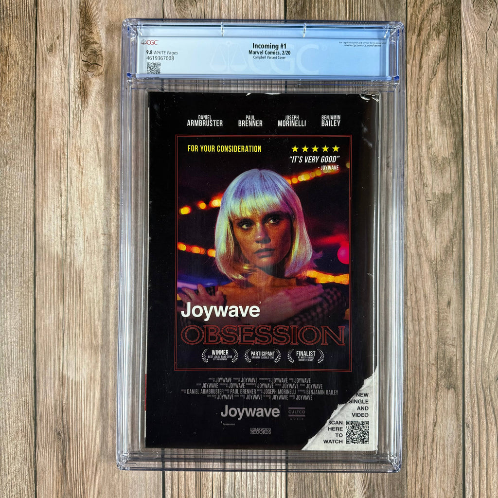 Bry's Comics *B0X3 Incoming #1 CGC 9.8 WP 1:500 Variant Cover by J. Scott Campbell