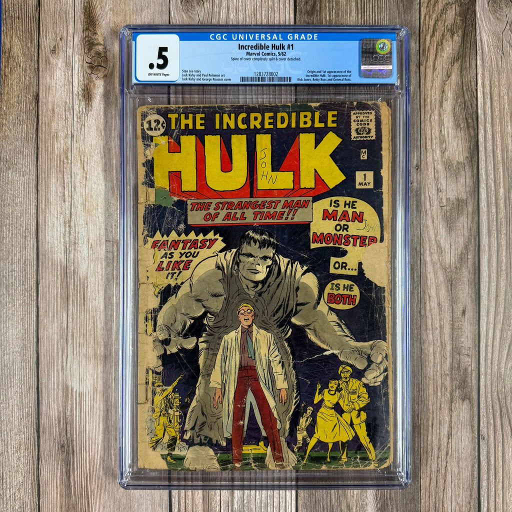 Bry's Comics *B0X3 Incredible Hulk #1 CGC 0.5 1st appearance and origin of the Hulk, Betty Ross, Rick Jones, and General 'Thunderbolt' Ross