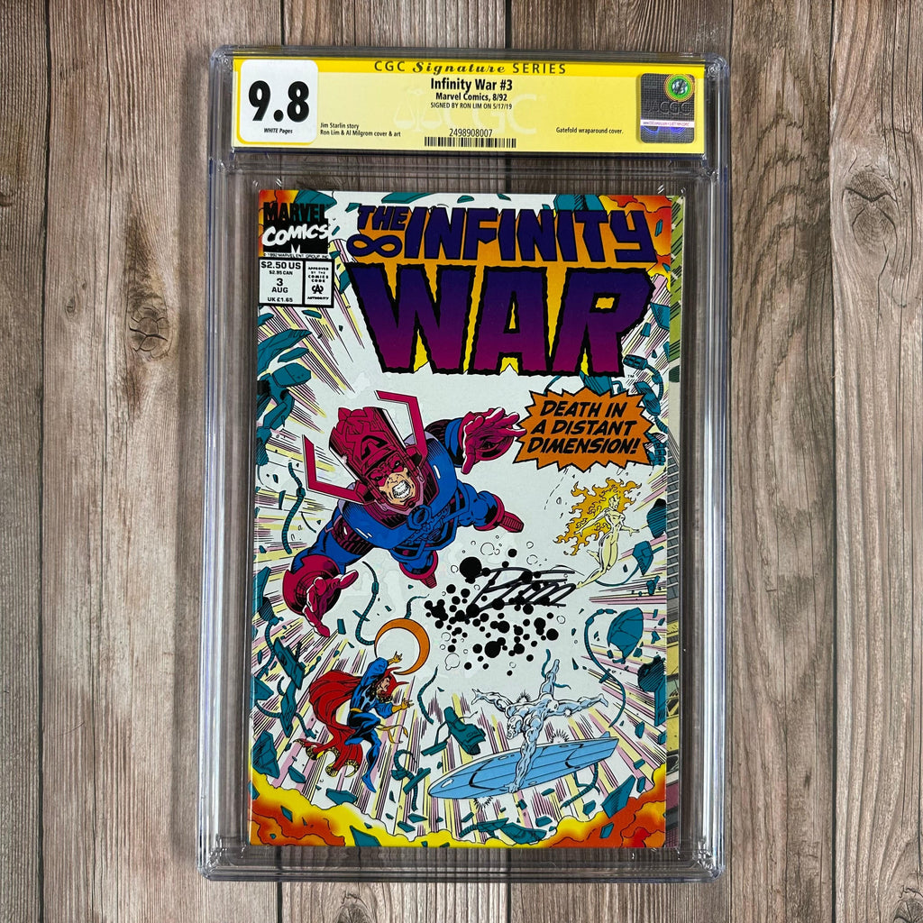 Bry's Comics *B0X3 Infinity War #3 CGC 9.8 WP SS Signed by Ron Lim, Gatefold Wraparound Cover (cert:8007)