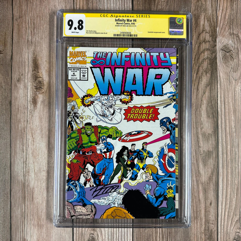 Bry's Comics *B0X3 Infinity War #4 CGC 9.8 WP SS  Signed by Ron Lim, Gatefold Wraparound Cover (cert:8006)