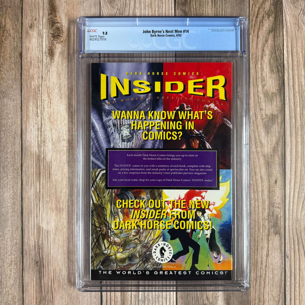 Bry's Comics *B0X3 John Byrne's Next Men #14 CGC 9.8 WP Preview appearance of Hellboy (published before Dime Press #4)