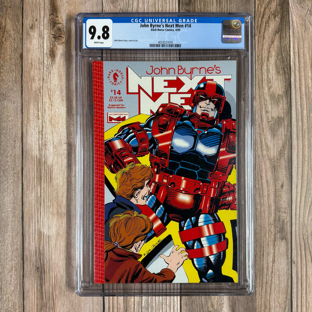 Bry's Comics *B0X3 John Byrne's Next Men #14 CGC 9.8 WP Preview appearance of Hellboy (published before Dime Press #4)