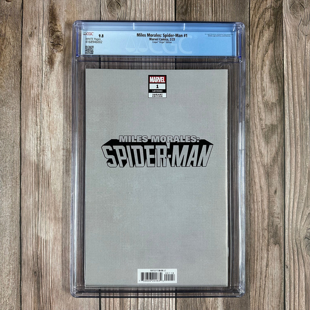 Bry's Comics B0X3 Miles Morales: Spider-Man #1 CGC 9.8 WP 1:100 Variant Cover by Olivier Coipel, 1st appearance of Raneem (Rabble) and Agent Gao