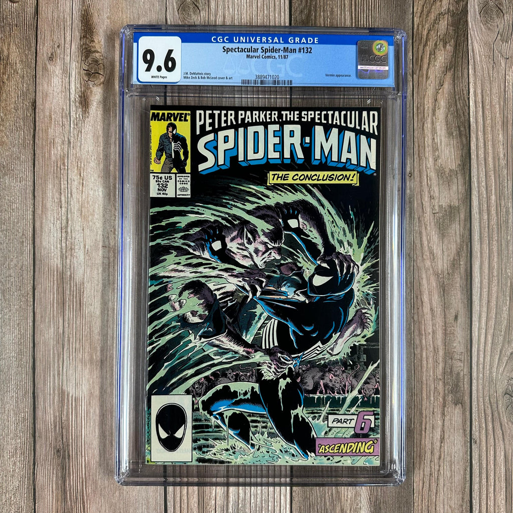 Bry's Comics *B0X3 Peter Parker: The Spectacular Spider-Man #132 CGC 9.6 WP Kraven's Last Hunt part 6