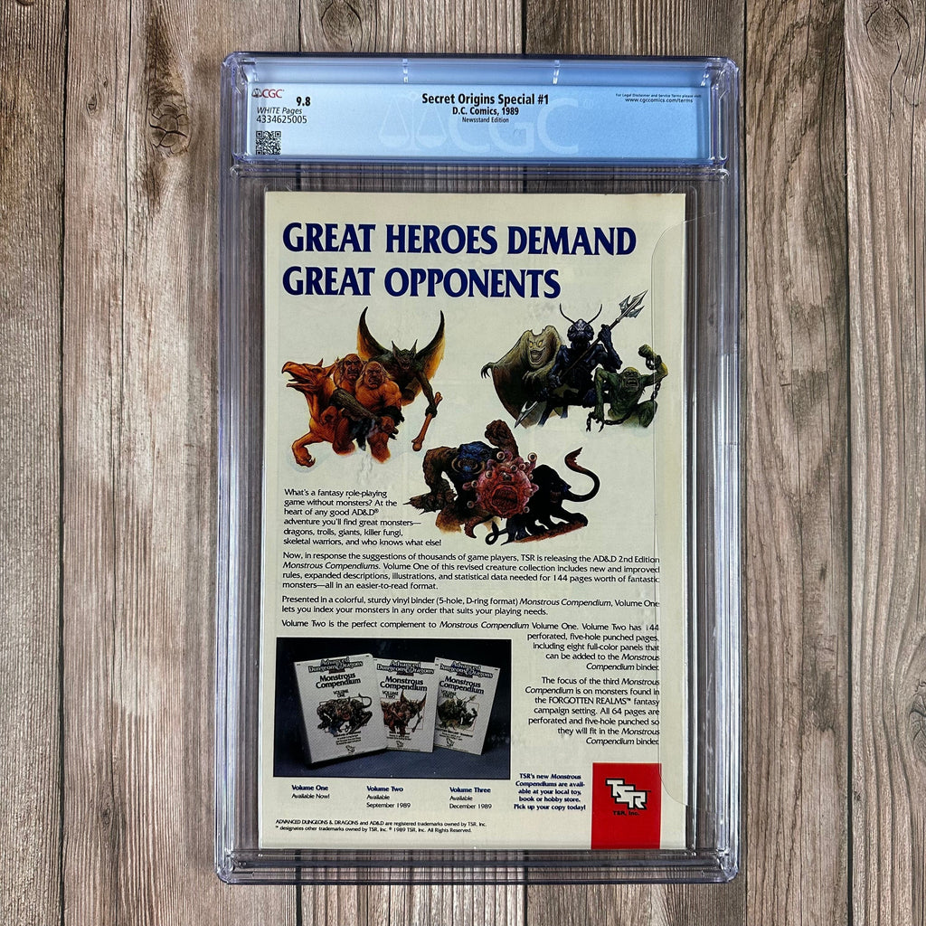 Bry's Comics *B0X3 Secret Origins Special #1 CGC 9.8 WP Cover Art by Brian Bolland, NEWSSTAND EDITION (Cert: 5005)