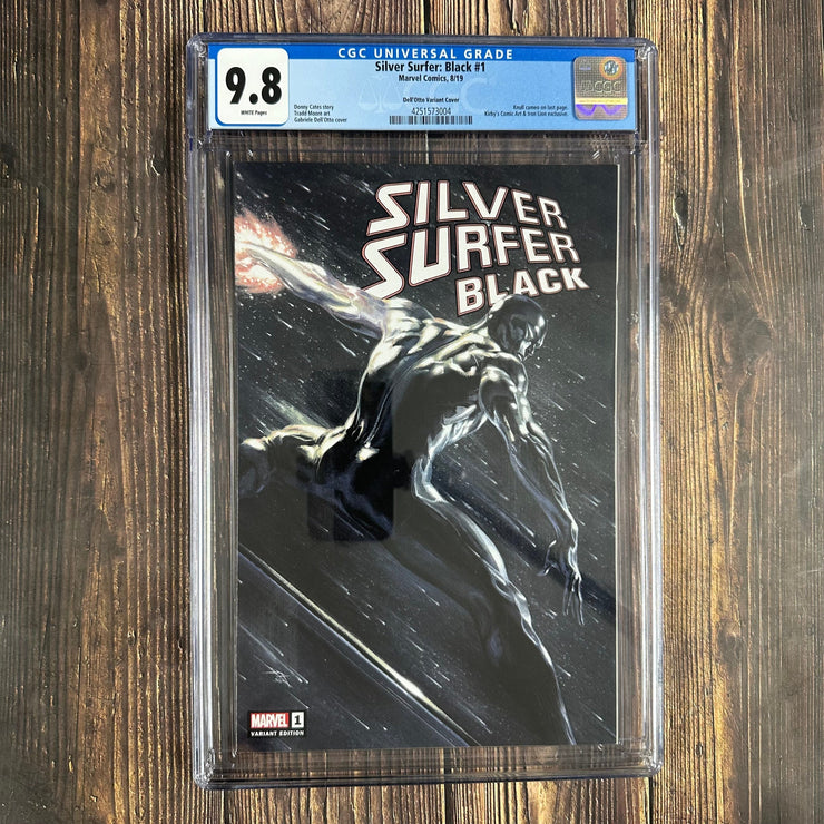 Bry's Comics *B0X3 Silver Surfer: Black #1 CGC 9.8 WP Exclusive Variant Cover by Gabriele Dell'Otto, 1st team appearance of the corrupted gods that serve as Knull's sentries