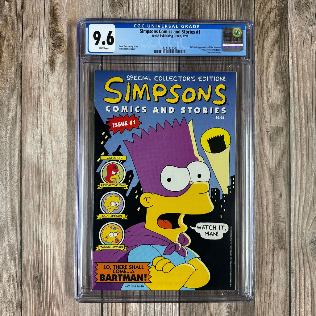 Bry's Comics *B0X3 Simpsons Comics and Stories #1 CGC 9.6 WP 1st full appearance of The Simpsons in comic books