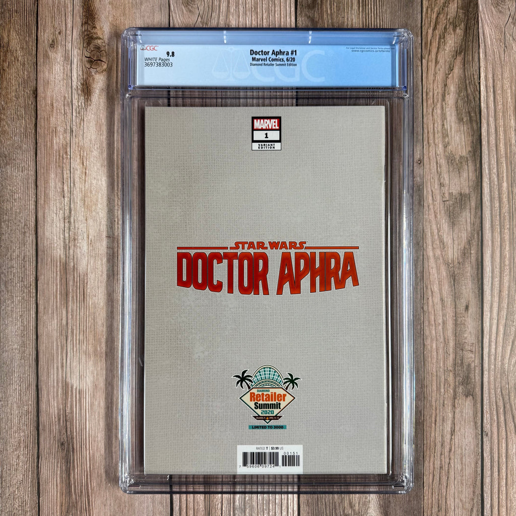Bry's Comics *B0X3 Star Wars: Doctor Aphra #1 CGC 9.8 WP Diamond Retailer Summit 2020 Exclusive, 1st appearance of Ronen Tagg & Just Lucky