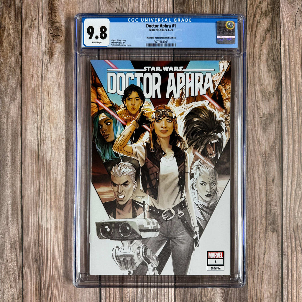 Bry's Comics *B0X3 Star Wars: Doctor Aphra #1 CGC 9.8 WP Diamond Retailer Summit 2020 Exclusive, 1st appearance of Ronen Tagg & Just Lucky