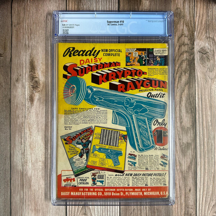 Bry's Comics * B0X3 Superman #10 CGC 4.0 Lex Luthor appears as a bald-headed man for the first time in standard comic books