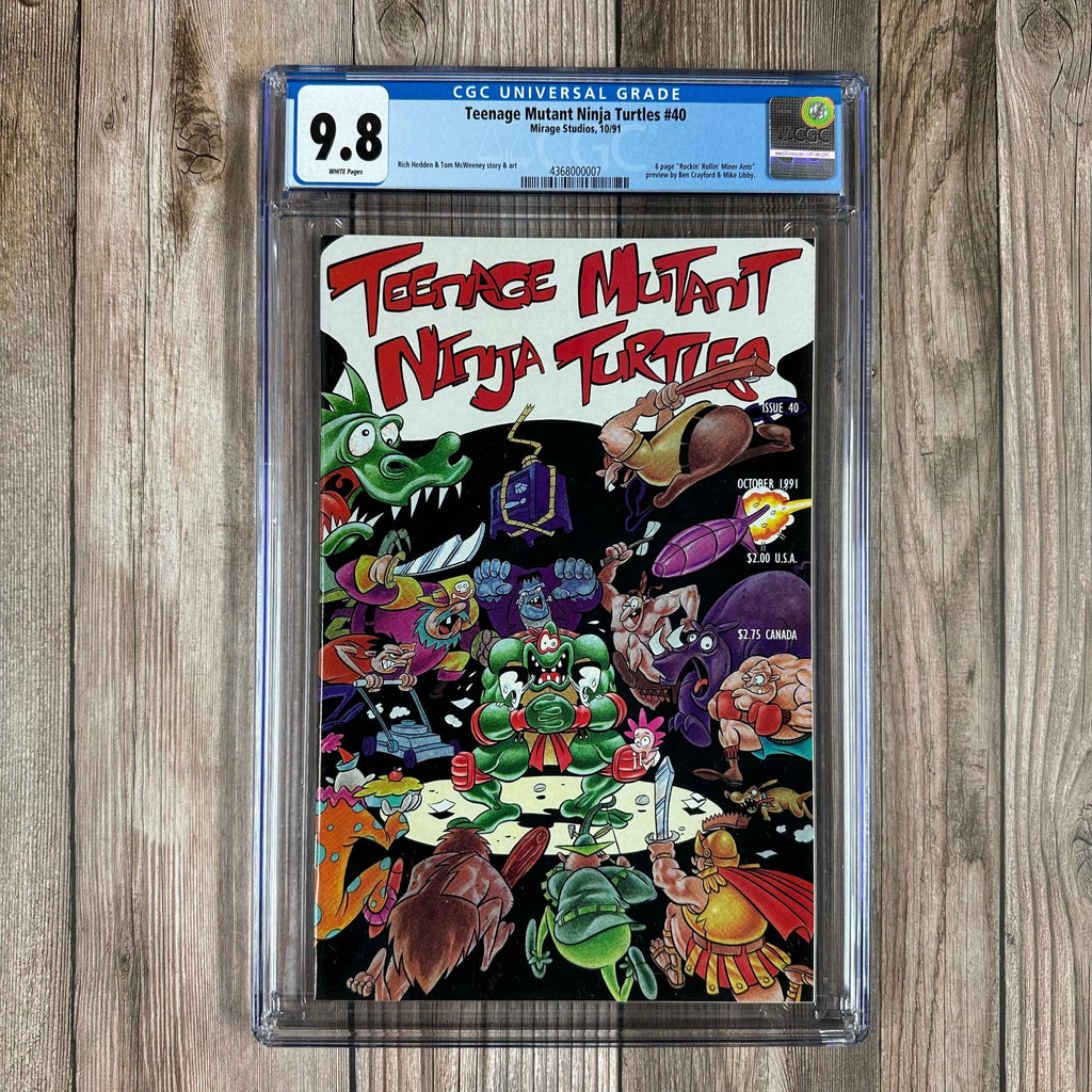 Bry's Comics *B0X3 Teenage Mutant Ninja Turtles #40 CGC 9.8 WP Cover Art by Tom McWeeney, 6 page "Rockin' Rollin' Miner Ants"&nbsp;preview by Ben Crayford &amp; Mike Libby