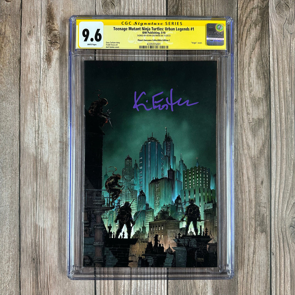 Bry's Comics *B0X3 Teenage Mutant Ninja Turtles: Urban Legends #1 CGC 9.6 WP SS Signed by Kevin Eastman, Planet Awesome Collectibles Edition C "Virgin" cover, Art by Joel Gomez