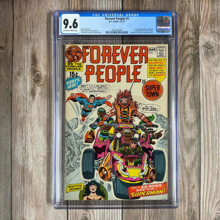 Bry's Comics * B0X3 The Forever People #1 CGC 9.6 1st full Darkseid, Infinity-Man & Mother Box mention