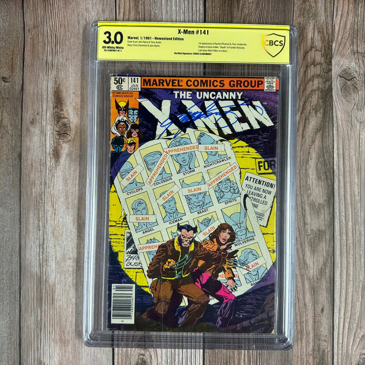 Bry's Comics *B0X3 Uncanny X-Men #141 CBCS 3.0 Verified Signature of Chris Claremont, 1st appearance of Rachel Summers, Pyro, Avalanche, Destiny, NEWSSTAND EDITION