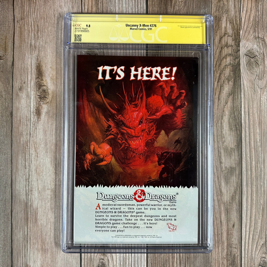 Bry's Comics *B0X3 Uncanny X-Men #276 CGC 9.8 WP SS Signed by Jim Lee & Chris Claremont, COOL cover by Jim Lee (cert:0005)