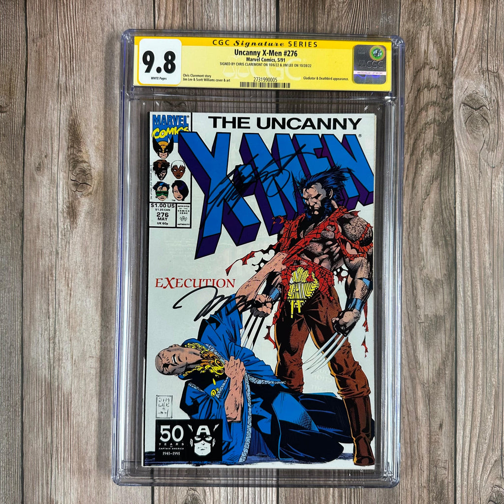 Bry's Comics *B0X3 Uncanny X-Men #276 CGC 9.8 WP SS Signed by Jim Lee & Chris Claremont, COOL cover by Jim Lee (cert:0005)