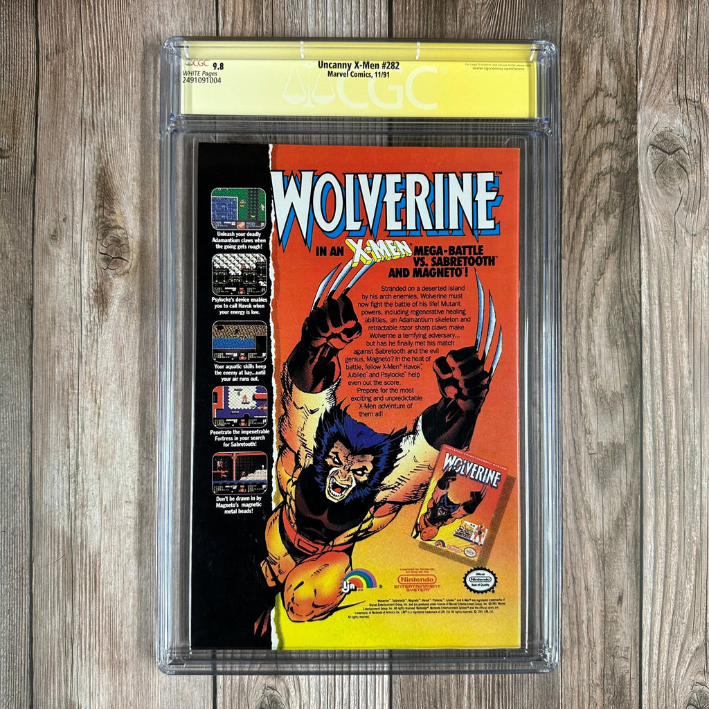 Bry's Comics *B0X3 Uncanny X-Men #282 CGC 9.8 WP SS Signed by Whilce Portacio & Art Thibert, 1st Cover & Cameo Appearance of Bishop, 1st Team Appearance of X.S.E. (cert:1004)