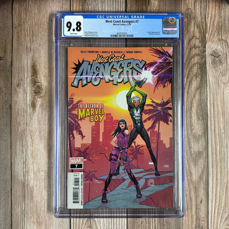 Bry's Comics * B0X3 West Coast Avengers #7 CGC 9.8 WP 1st appearance of Jeff the Land Shark, the pet of Gwenpool