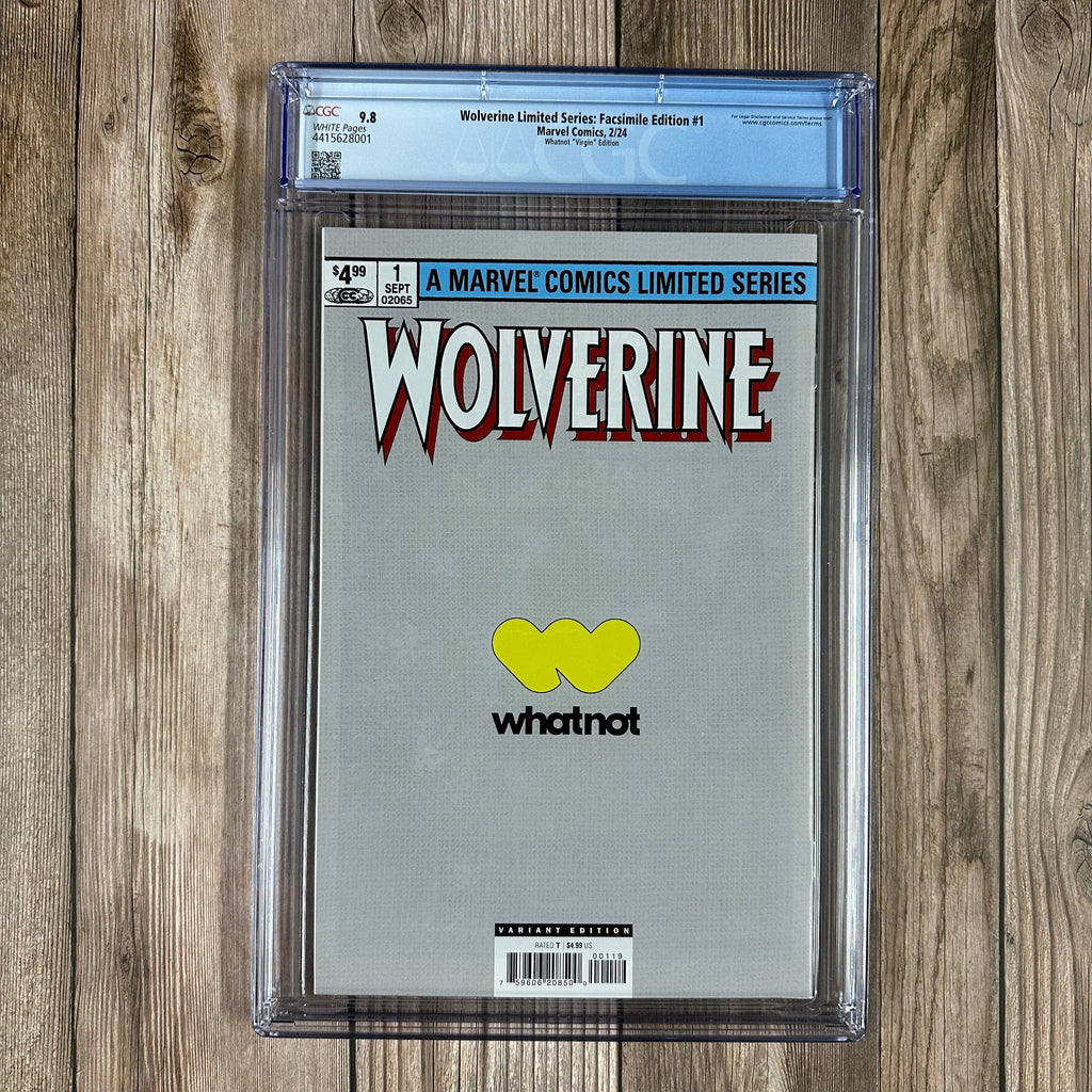 Bry's Comics *B0X3 Wolverine Limited Series: Facsimile Edition #1 CGC 9.8 WP Whatnot "Virgin" Edition Cover Art by Kevin Eastman