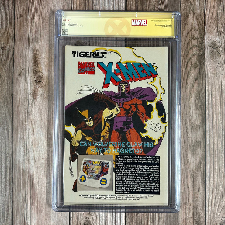 Bry's Comics *B0X3 X-Men #4 CGC 9.6 WP Custom Label, SS Signed by Jim Lee 1st Full Omega Red