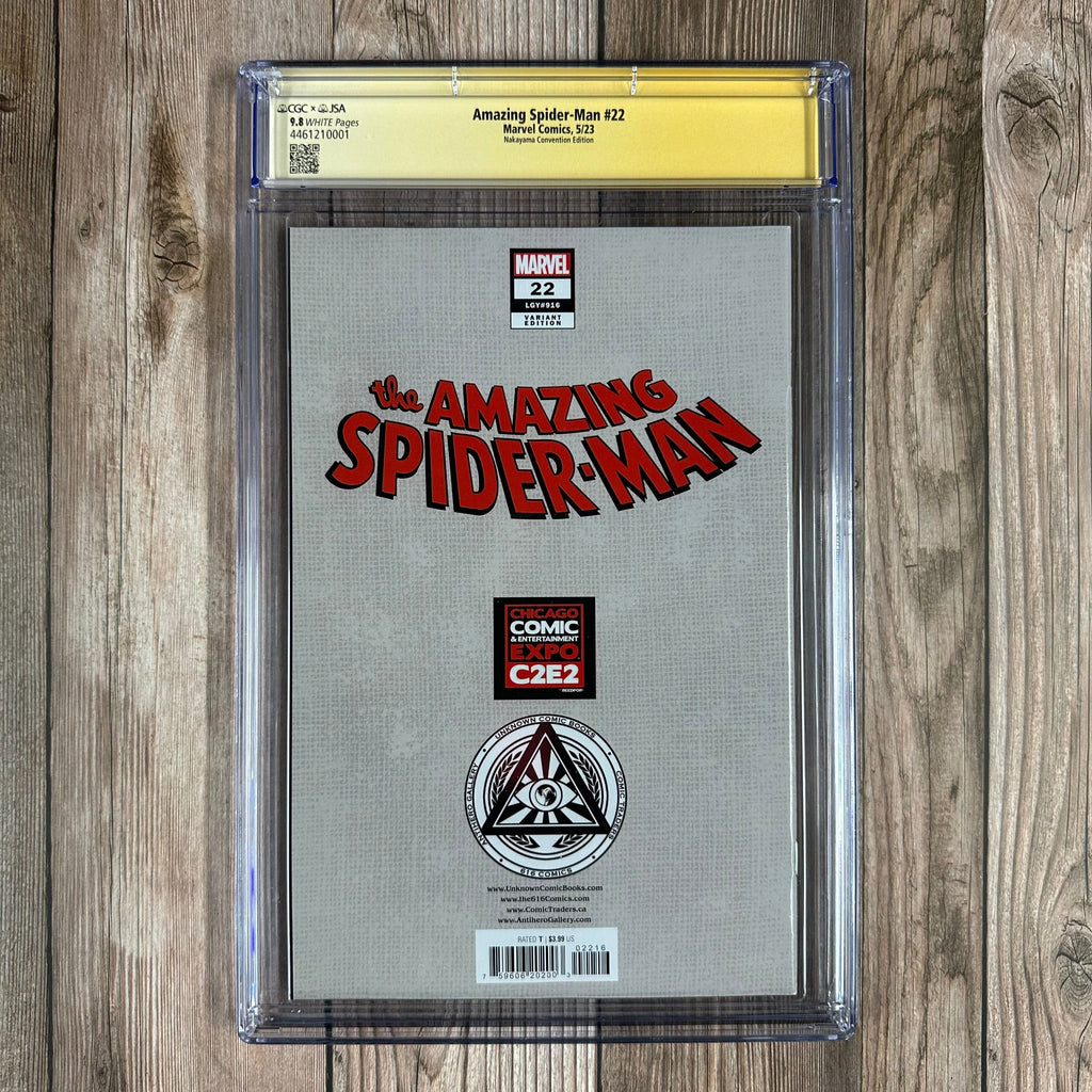 Bry's Comics *B0X4 Amazing Spider-Man #22 CGC 9.8 WP Authenticated Signature of David Nakayama, Nakayama Convention Edition Virgin Cover (cert:0001)