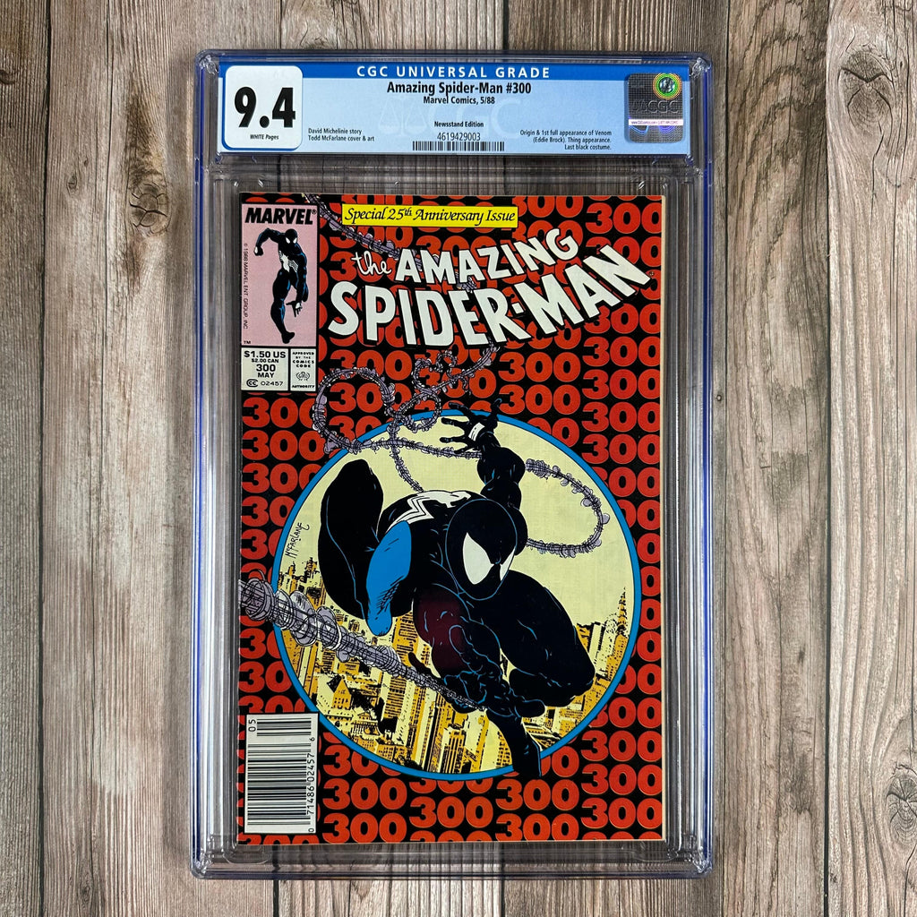 Bry's Comics *B0X4 Amazing Spider-Man #300 CGC 9.4 WP ICONIC Cover by Todd McFarlane, 1st full appearance of Venom, NEWSSTAND EDITION (Cert: 9003)