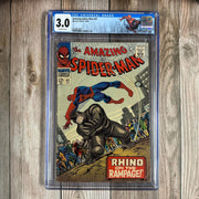 Bry's Comics * B0X4 Amazing Spider-Man #43 CGC 3.0 Custom Label, Peter and Mary Jane's 1st date, 2nd appearance of Mary Jane Watson, 3rd appearance and origin of Rhino