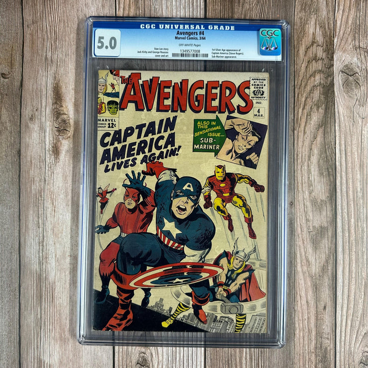Bry's Comics B0X4 Avengers #4 CGC 5.0 Captain America Joins Avengers, 1st appearance of Captain America in the Silver Age, Death of Bucky