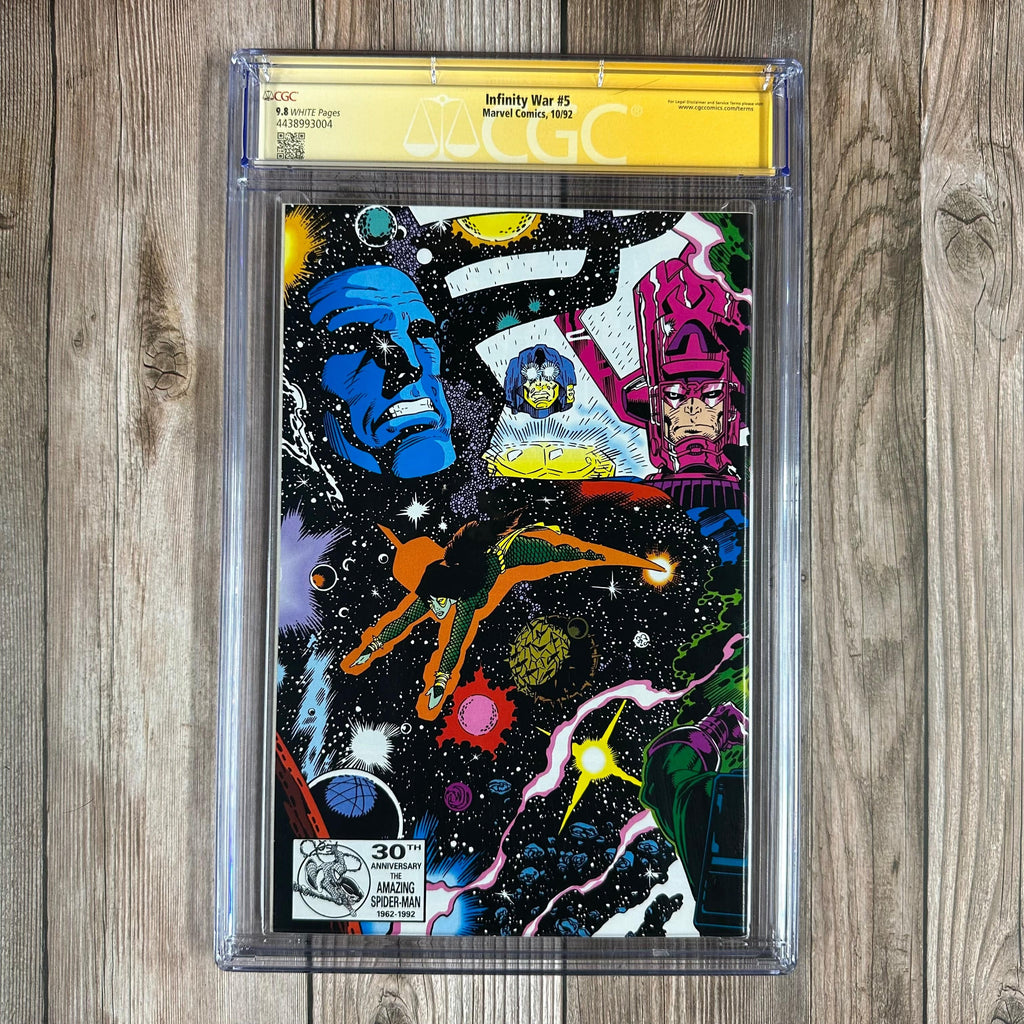 Bry's Comics *B0X4 Infinity War #5 CGC 9.8 WP SS Signed by Jim Starlin, Gatefold Wraparound Cover  (cert:93004)