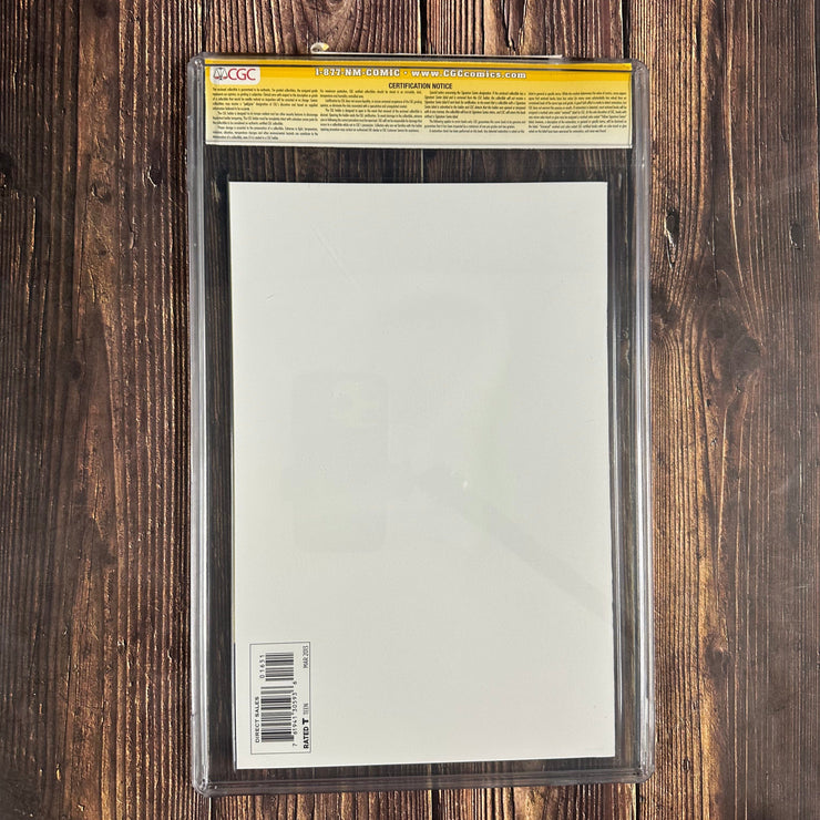 Bry's Comics *B0X4 Justice League #16 CGC 9.8 WP We Can Be Heroes Edition Partial Blank Cover SS Signed and Sketch by George Perez