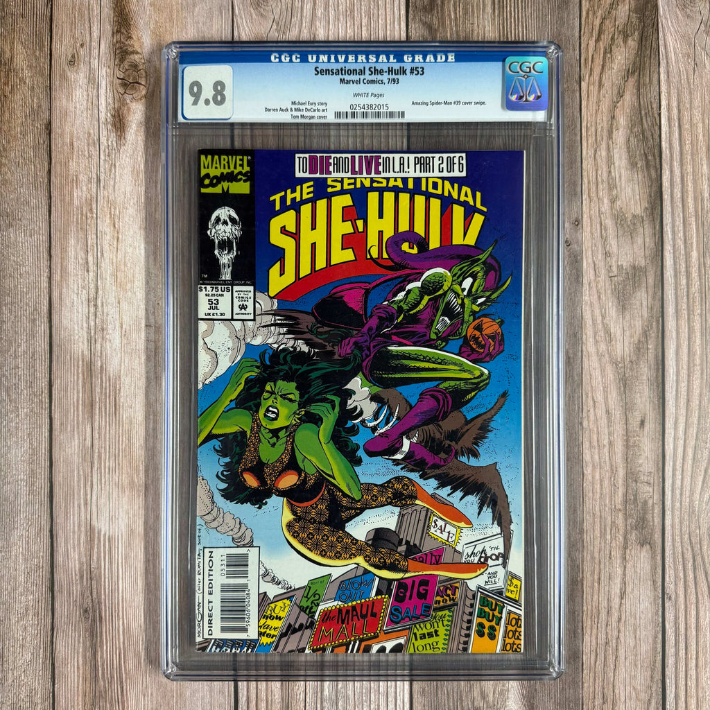 Bry's Comics *B0X4 The Sensational She-Hulk #53 CGC 9.8 WP Cover art inspired by The Amazing Spider-Man #39 (1966)
