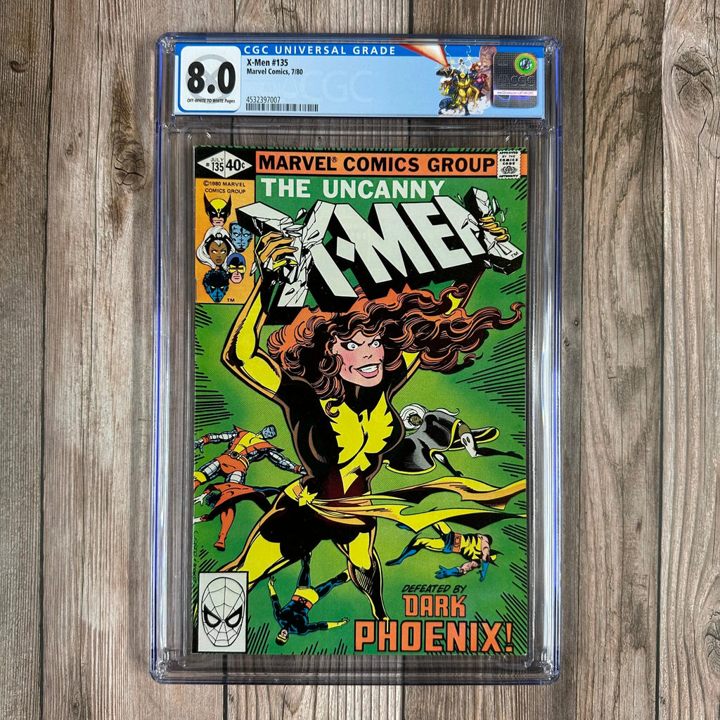 Bry's Comics *B0X4 Uncanny X-Men #135 CGC 8.0 Custom Label, 2nd appearance of Jean Grey as Dark Phoenix, 1st appearance of Senator Robert Kelly, Dark Phoenix Saga Part 7