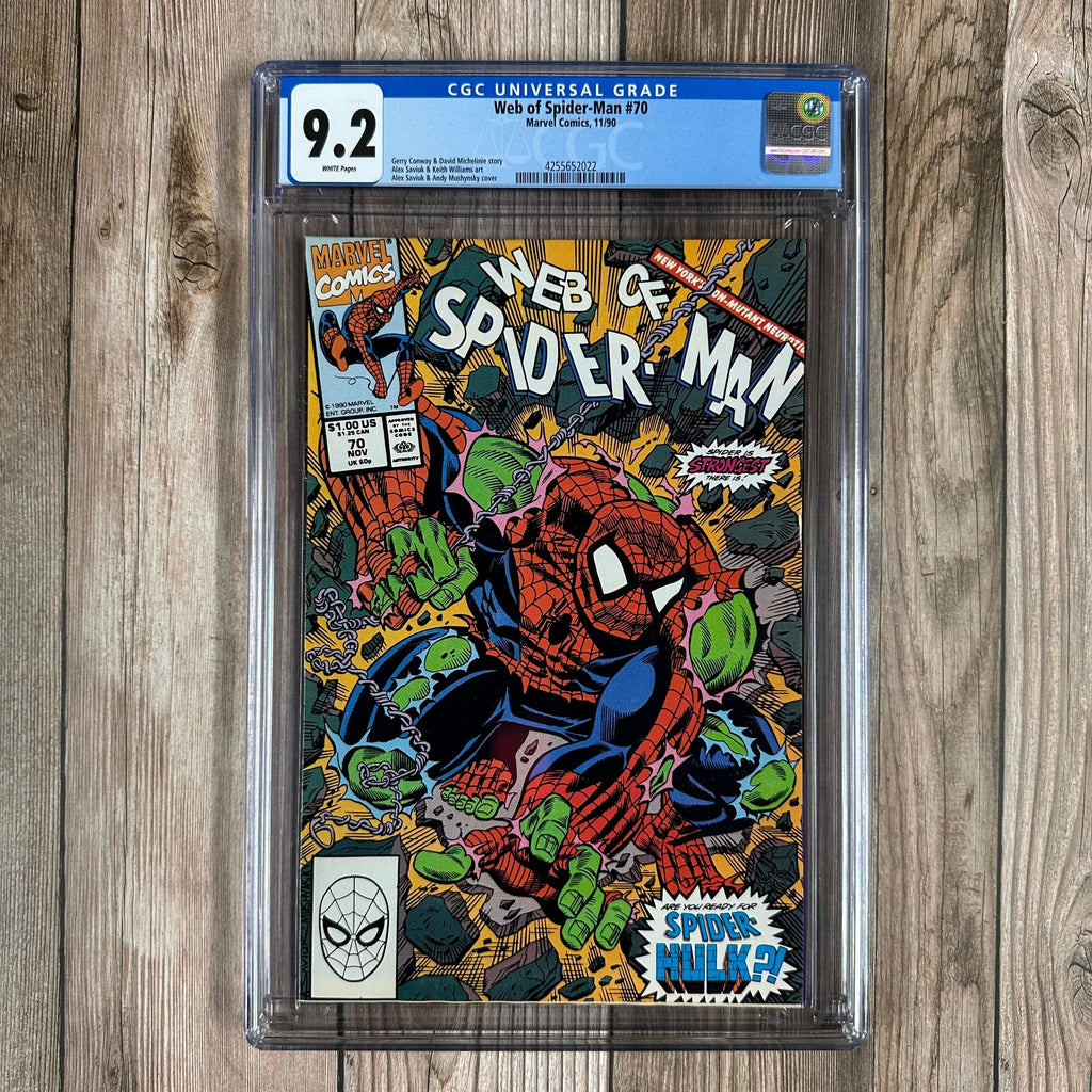 Bry's Comics *B0X4 Web of Spider-Man #70 CGC 9.2 WP 1st appearance of Spider-Hulk
