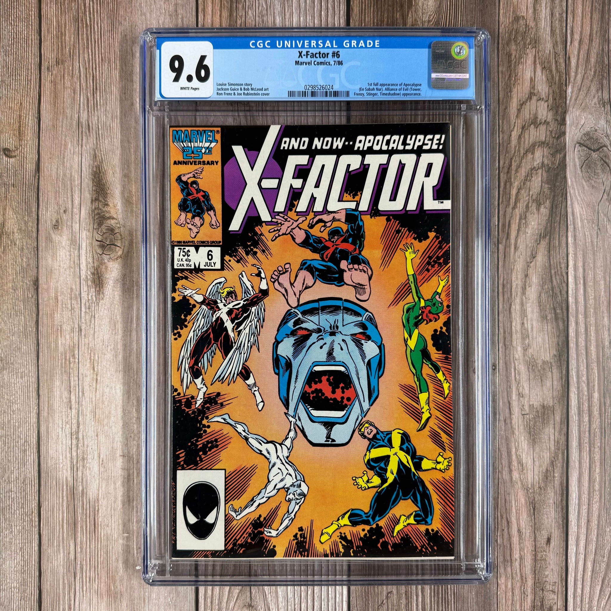 X-Factor #6 CGC 9.6 WP 1st full appearance and cover of Apocalypse