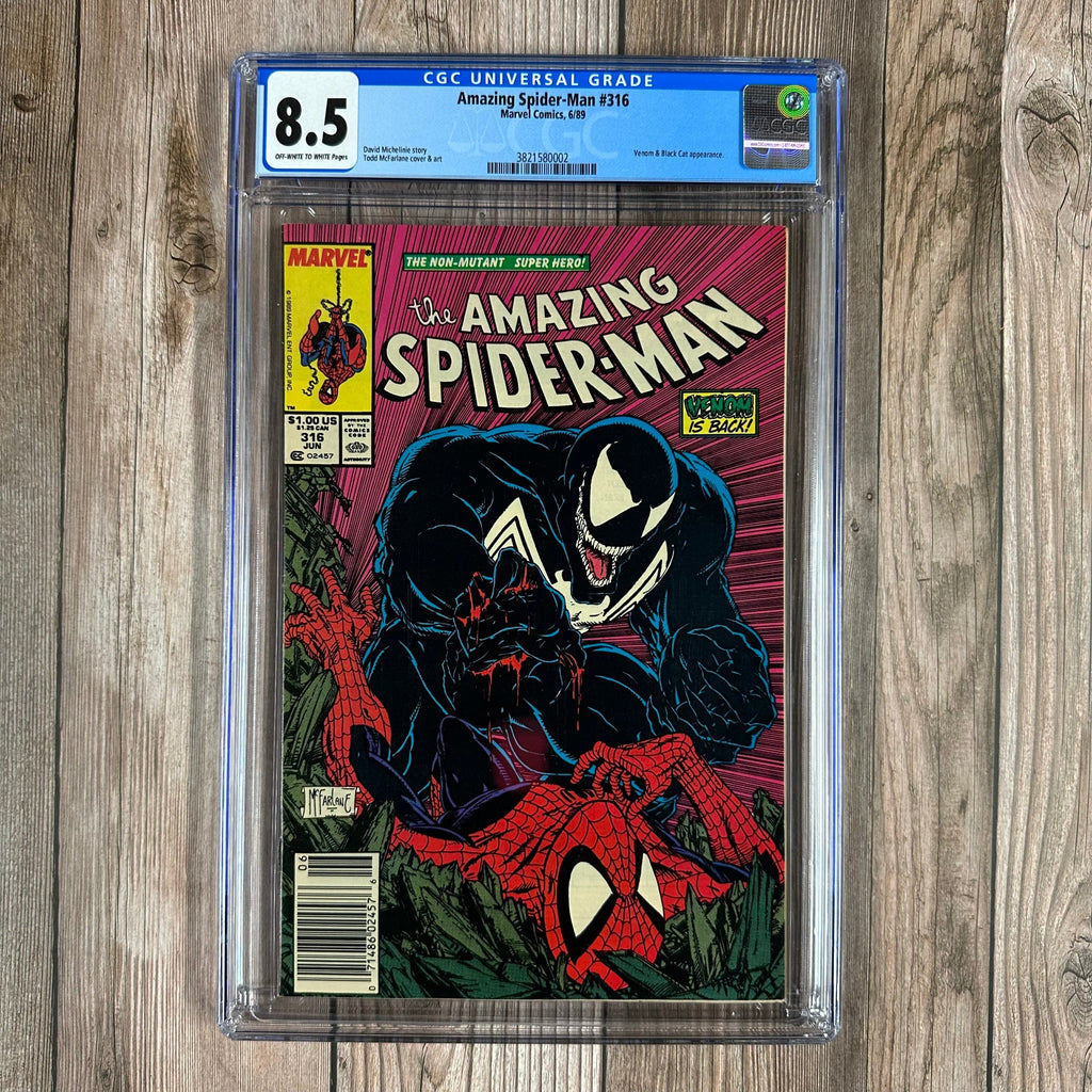 Bry's Comics *B0X5 Amazing Spider-Man #316 CGC 8.5 3rd appearance of Venom, 1st full cover appearance of Venom, NEWSSTAND EDITION