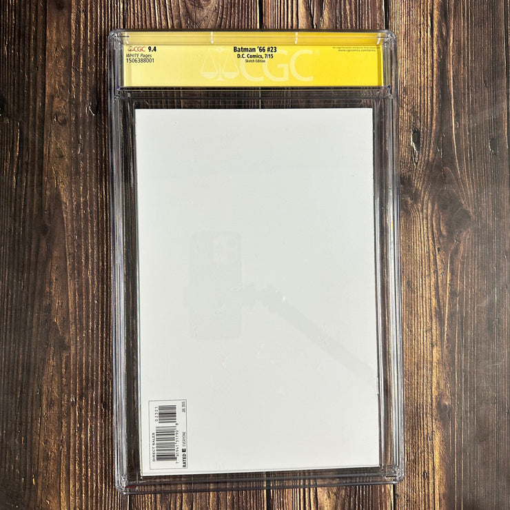 Bry's Comics *B0X5 Batman '66 #23 CGC 9.4 WP Partial Blank Sketch Edition, SS Signed and Sketch by Ramona Fradon