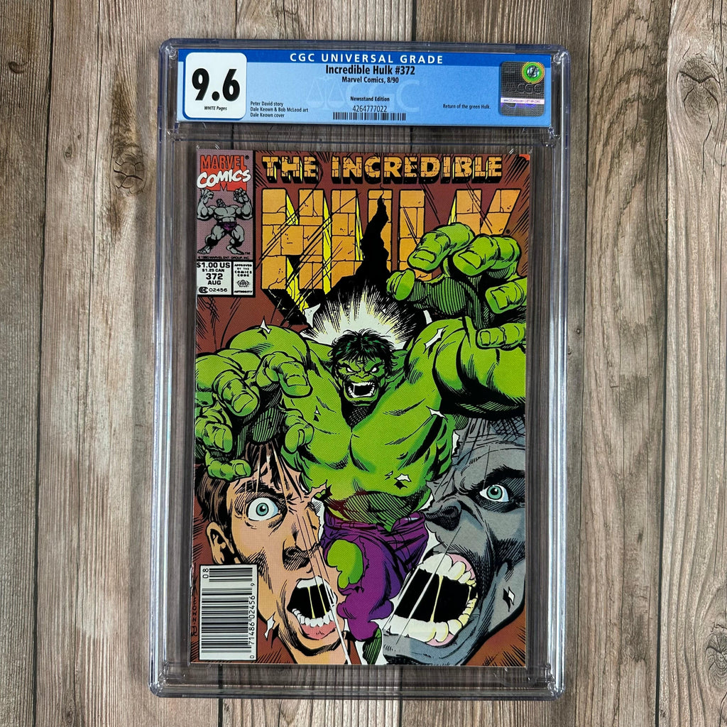 Bry's Comics *B0X5 Incredible Hulk #372 CGC 9.6 WP Return of the green-skinned Hulk, NEWSSTAND EDITION
