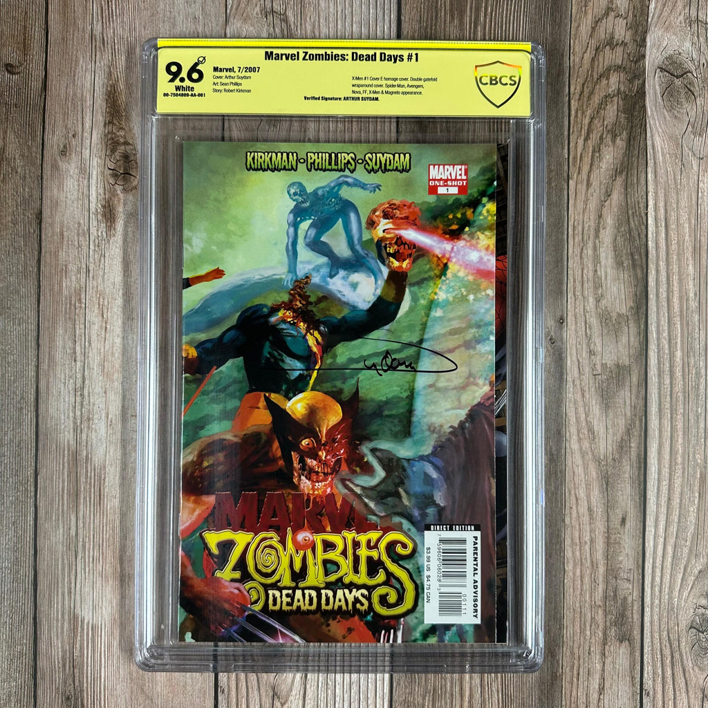 Bry's Comics *B0X5 Marvel Zombies: Dead Days #1 CBCS 9.6 WP Verified Signature of Arthur Suydam X-Men #1 homage cover, double gatefold wraparound
