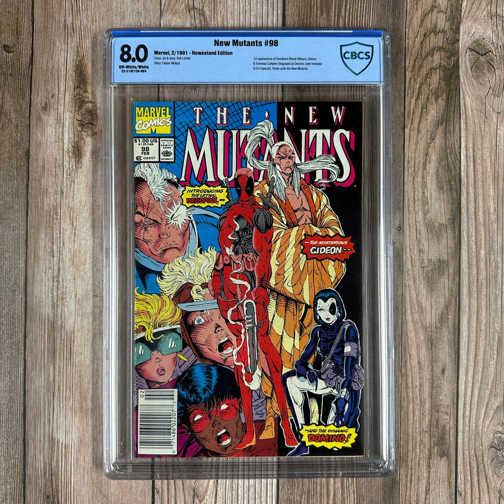 Bry's Comics *B0X5 New Mutants #98 CBCS 8.0 1st appearance of Deadpool, Copycat (as Domino), and Gideon, NEWSSTAND EDITION