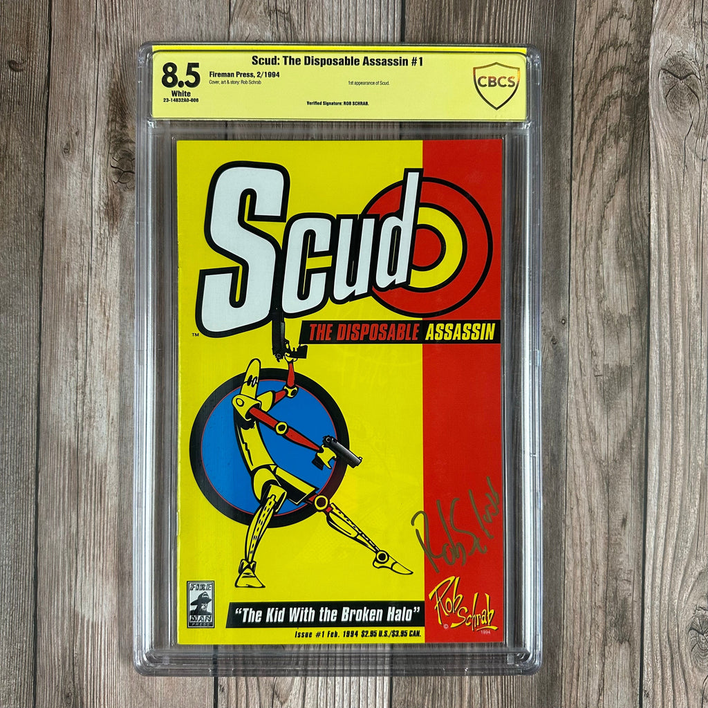 Bry's Comics *B0X5 Scud: The Disposable Assassin #1 CBCS 8.5 WP Verified Signature of Rob Schrab 1st appearance of Scud, Premiere issue of independent series