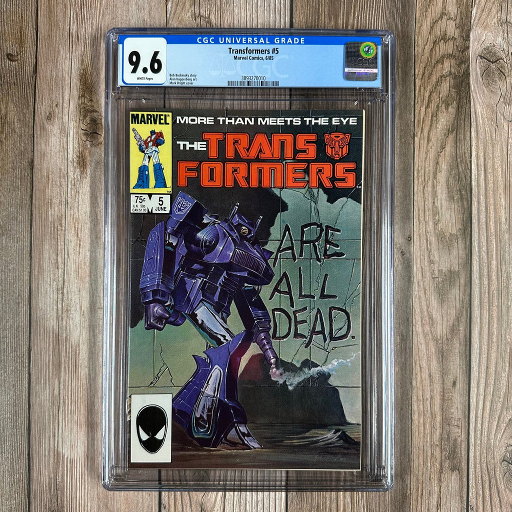 Bry's Comics *B0X5 Transformers #5 CGC 9.6 WP 1st cameo appearance of Josie Beller