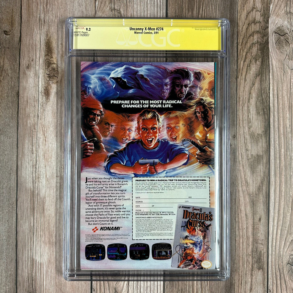 Bry's Comics *B0X5 Uncanny X-Men #274 CGC 9.2 WP SS Signed by Chris Claremont, 1st cover appearance of Rogue in Savage Land design (cert:9007)