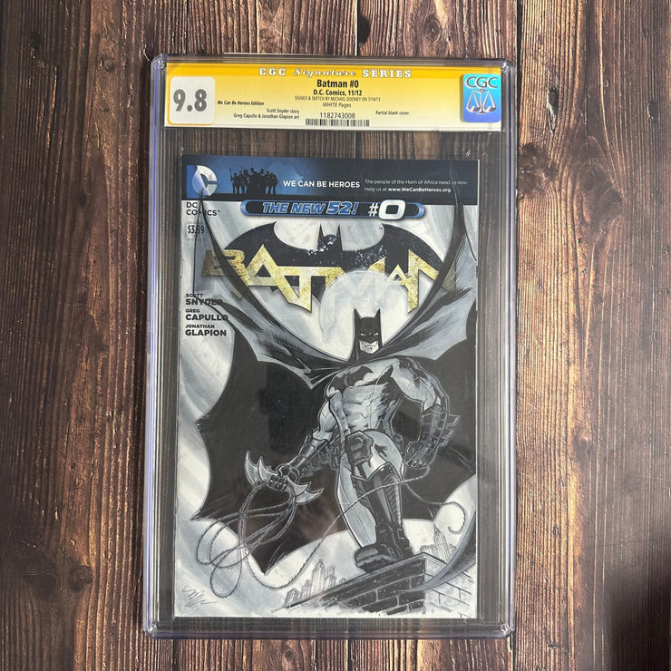 Bry's Comics Batman #0  CGC 9.8 WP, Signature Series, Signature Series, Signed and sketch by Michael Dooney