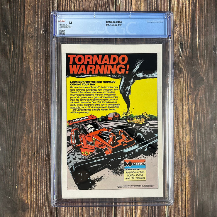 Bry's Comics Batman #404 CGC 9.8 WP "Year One" Part 1, Origin of Bruce Wayne, 1st appearance of Holly Robinson