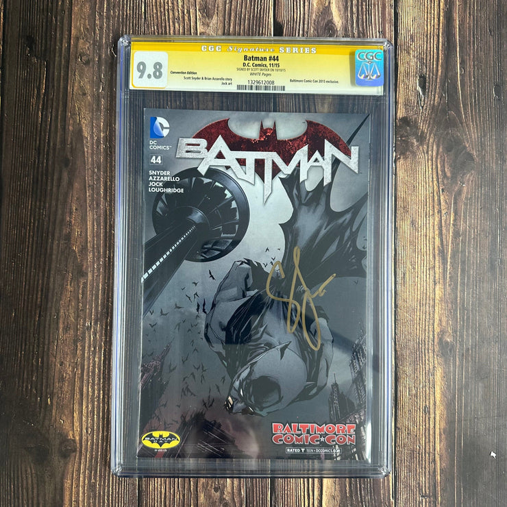 Bry's Comics Batman #44 CGC 9.8 WP, Convention Exclusive,  Signature Series, Signed by Scott Snyder