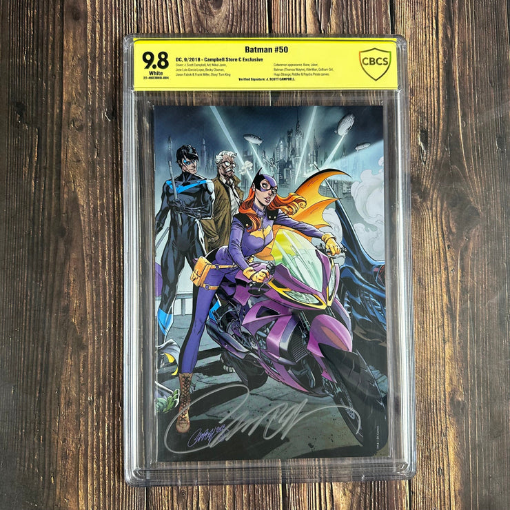 Bry's Comics Batman #50 CBCS 9.6/9.8 SS 5 Slab Connecting Set J Scott Campbell