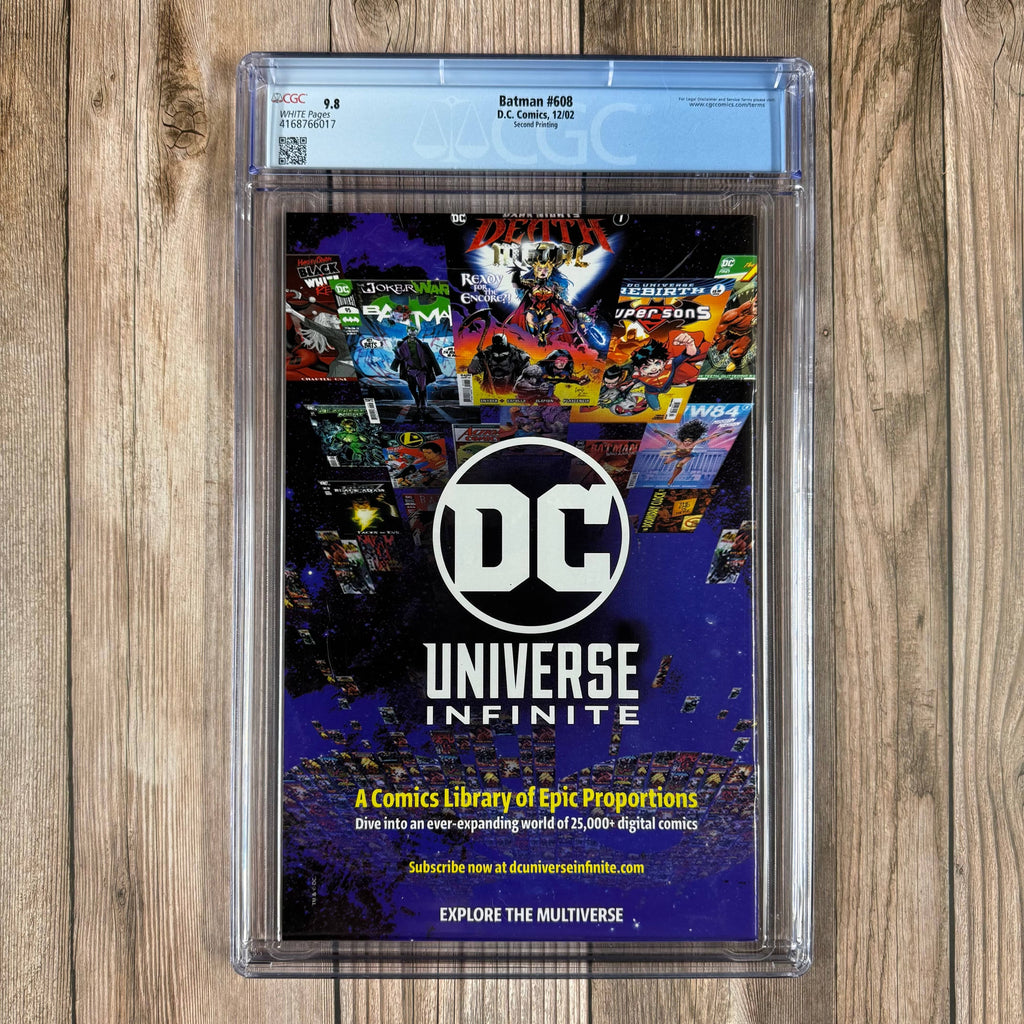 Bry's Comics Batman #608 CGC 9.6 WP (MISLABELED) McFarlane Special Edition Reprints Batman #608 (12/02), included with McFarlane Toys Page Punchers “Batman” action figure (cert:1016)