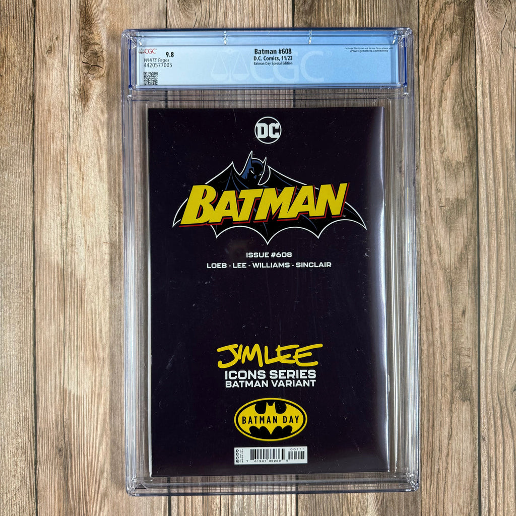 Bry's Comics Batman #608 CGC 9.8 WP Batman Day Special Edition Foil cover, Manufactured with story pages printed out of sequence (cert:7005)