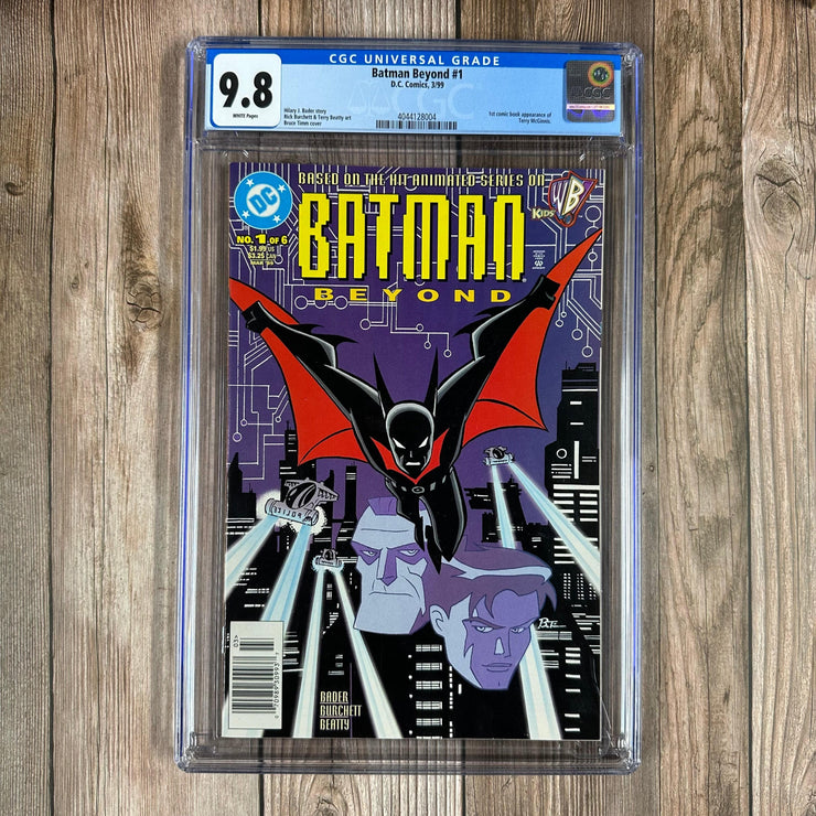 Bry's Comics Batman Beyond #1 CGC 9.8 WP 1st appearance of Terry McGinnis in a comic book, NEWSSTAND EDITION (cert:8004) *Trade Aval.